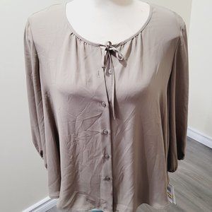 Style & Co. light brown/tan colored blouse BNEW